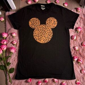 Port and Company Black Tee with Animal Print Graphic